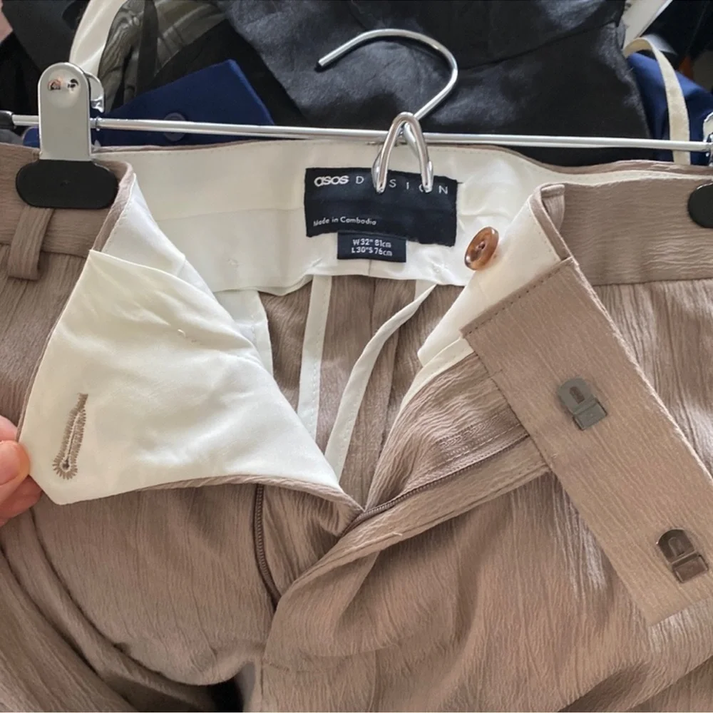 ASOS Men's Tan Straight-Leg Chinos